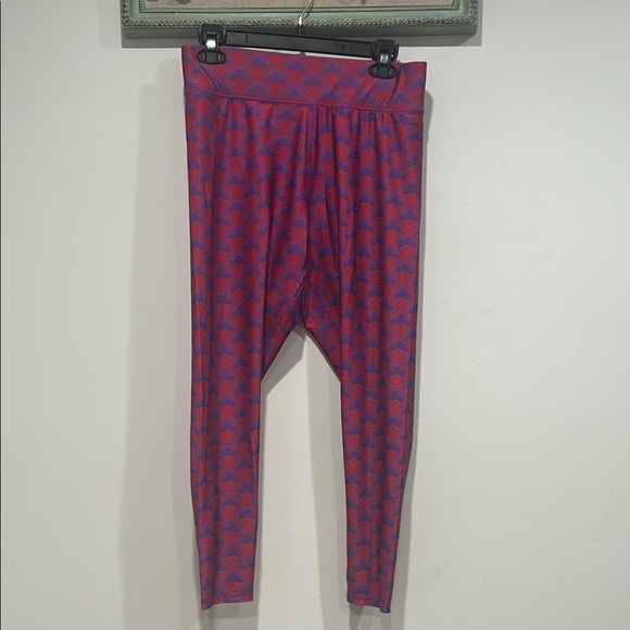 Terez Pink Floral Geo High-Shine Leggings Purple and Red Leggings plus size 1X - Picture 2 of 7